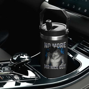 Funny Alpha Wolf Flip Straw Tumbler No More Mr Nice Guy Unhinged Brainrot Meme Vintage Bootleg TS10 Print Your Wear