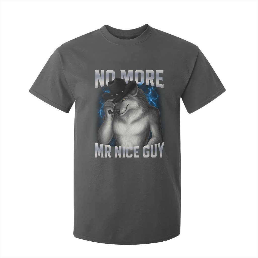 Funny Alpha Wolf T Shirt For Kid No More Mr Nice Guy Unhinged Brainrot Meme Vintage Bootleg TS10 Dark Heather Print Your Wear