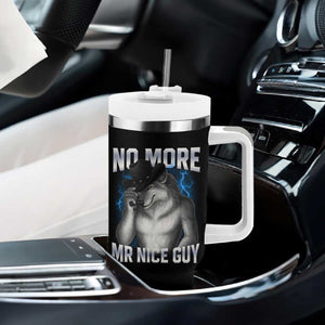 Funny Alpha Wolf Tumbler With Handle No More Mr Nice Guy Unhinged Brainrot Meme Vintage Bootleg TS10 Print Your Wear