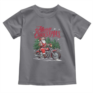 Christmas Motorcycle Santa Baby Shirt Funny Motorbike Rider Grandpa Merry Xmas TS10 Charcoal Print Your Wear