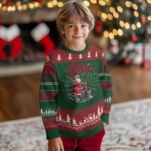 Christmas Motorcycle Santa Ugly Christmas Sweater Funny Motorbike Rider Grandpa Merry Xmas TS10 Christmas Print Your Wear