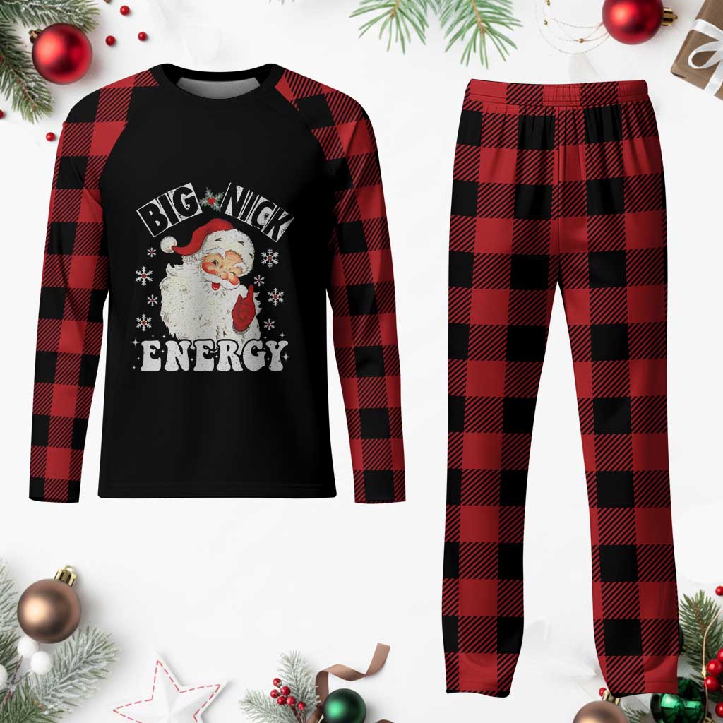 Santa Plaid Pajama Set Big Nick Energy TS10 Buffalo Plaid Print Your Wear