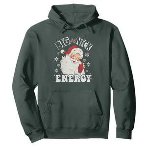 Christmas Santa Hoodie Big Nick Energy TS10 Dark Forest Green Print Your Wear