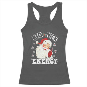 Christmas Santa Racerback Tank Top Big Nick Energy TS10 Dark Heather Print Your Wear