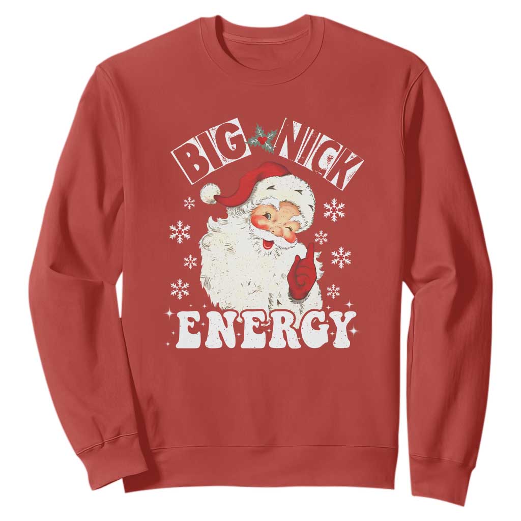 Christmas Santa Sweatshirt Big Nick Energy TS10 Red Print Your Wear