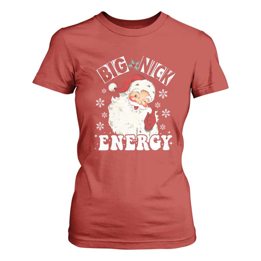 Christmas Santa T Shirt For Women Big Nick Energy TS10 Red Print Your Wear