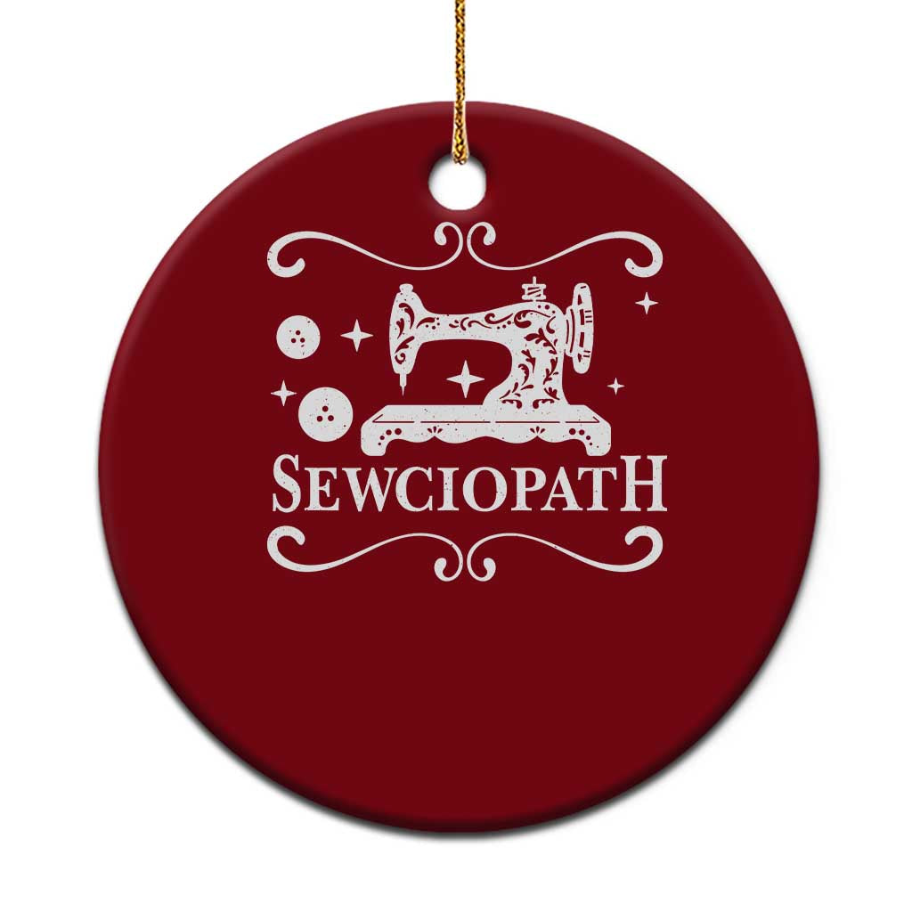 Sewing Lover Ceramic Ornament Sewciopath Quilter Gift TS10 1pc Red Print Your Wear