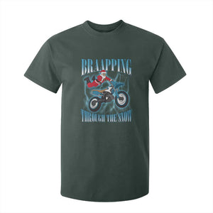 Dirt Bike Christmas T Shirt For Kid Brraaap Funny Motocross Biker Xmas Gift TS10 Dark Forest Green Print Your Wear