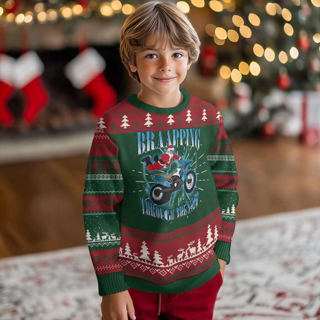 Dirt Bike Christmas Ugly Christmas Sweater Brraaap Funny Motocross Biker Xmas Gift TS10 Christmas Print Your Wear