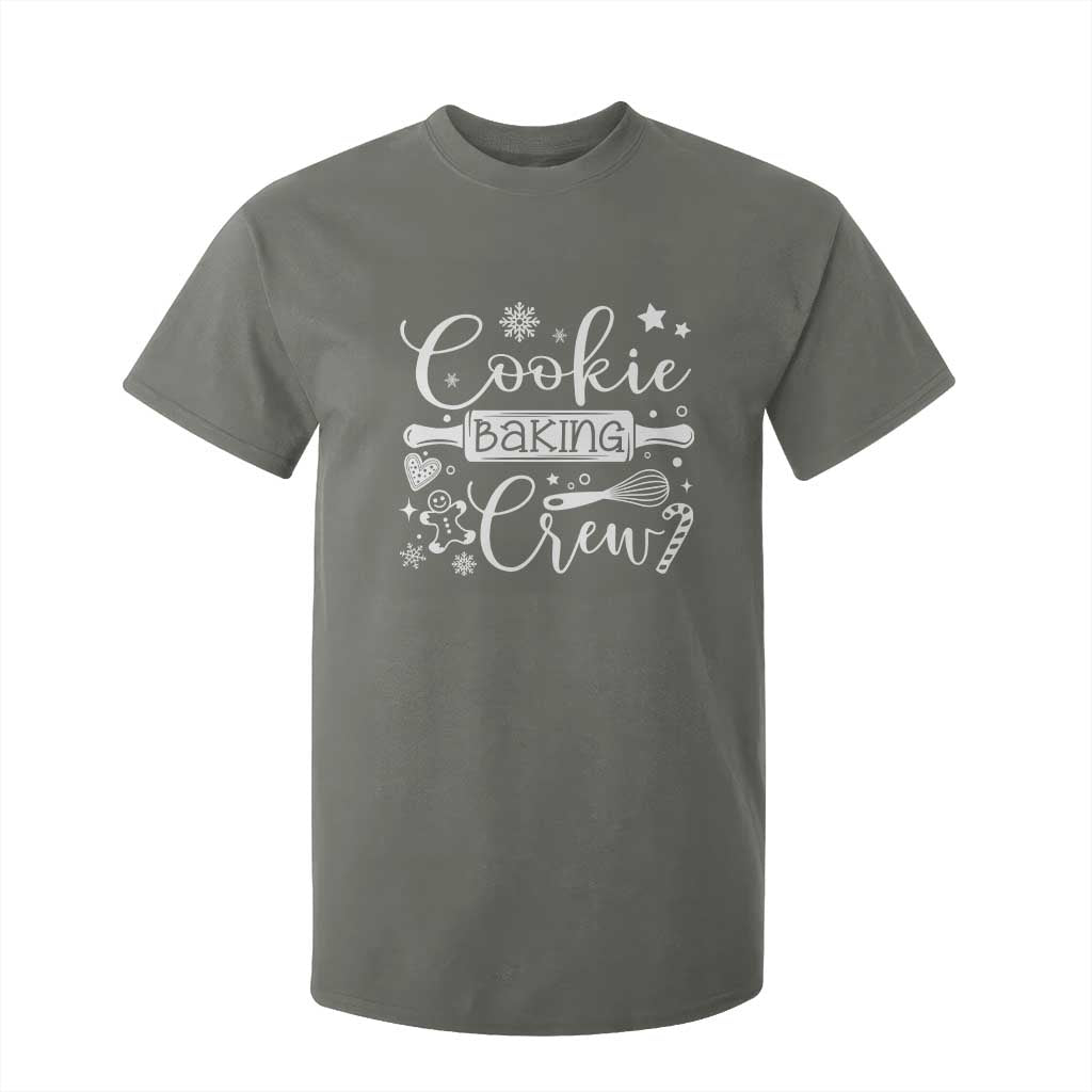 Family Baking Team T Shirt For Kid Funny Cookie Christmas Cookie Baking Crew TS10 Military Green Print Your Wear