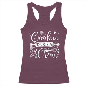 Family Baking Team Racerback Tank Top Funny Cookie Christmas Cookie Baking Crew TS10 Maroon Print Your Wear