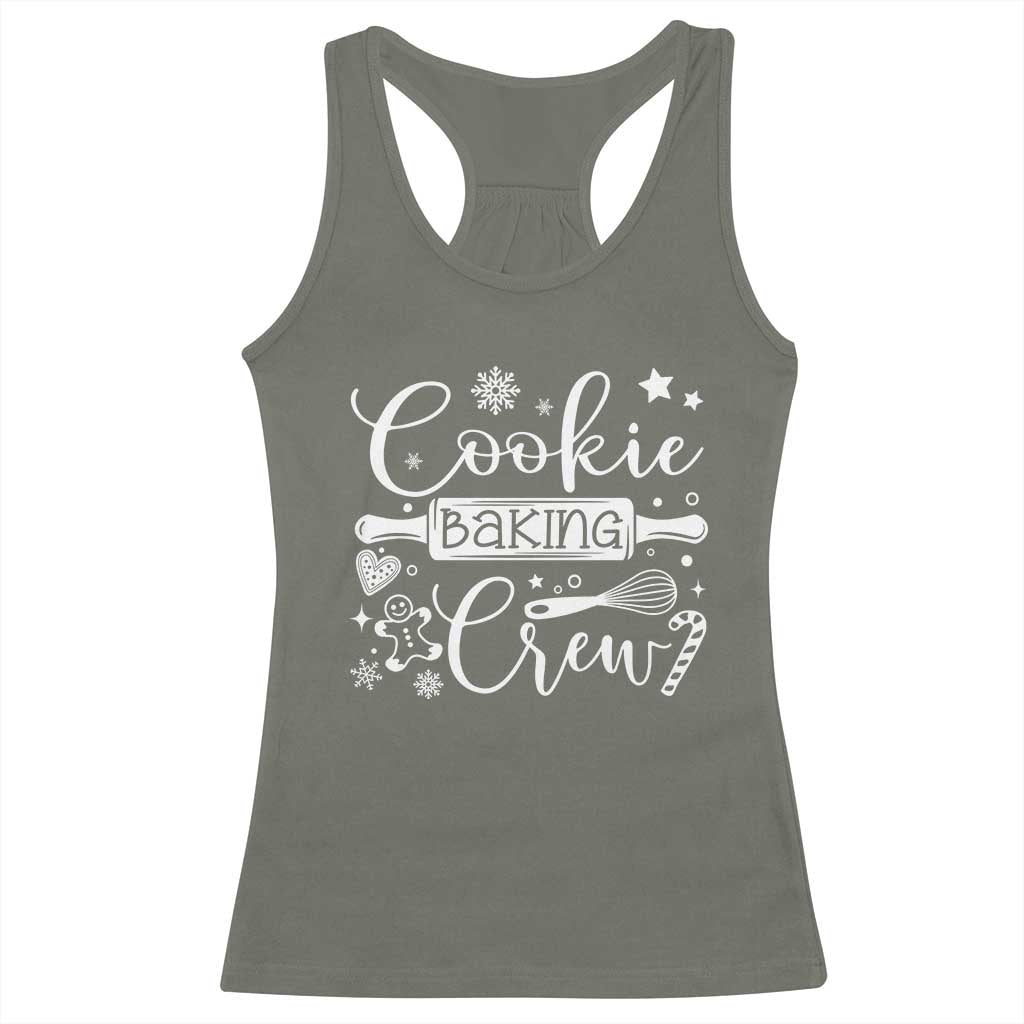Family Baking Team Racerback Tank Top Funny Cookie Christmas Cookie Baking Crew TS10 Military Green Print Your Wear