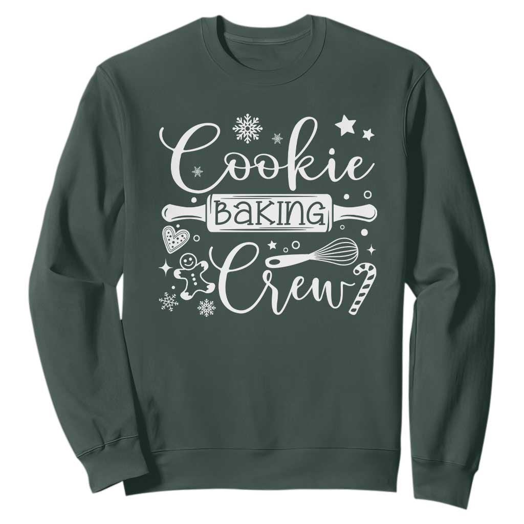 Family Baking Team Sweatshirt Funny Cookie Christmas Cookie Baking Crew TS10 Dark Forest Green Print Your Wear