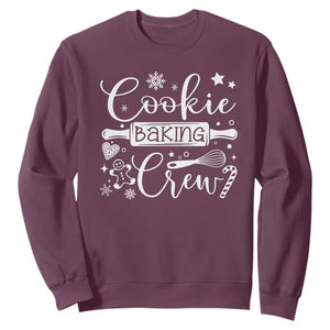 Family Baking Team Sweatshirt Funny Cookie Christmas Cookie Baking Crew TS10 Maroon Print Your Wear