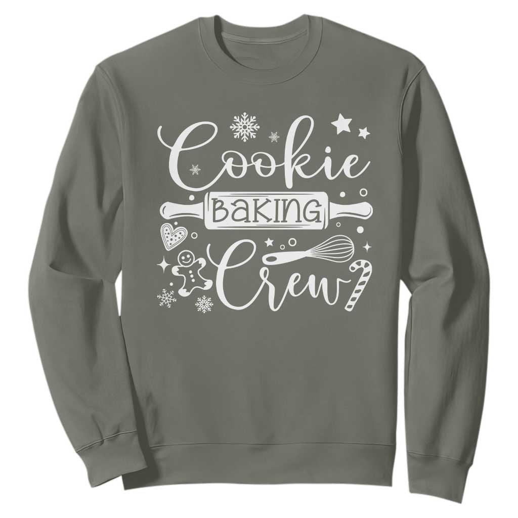 Family Baking Team Sweatshirt Funny Cookie Christmas Cookie Baking Crew TS10 Military Green Print Your Wear
