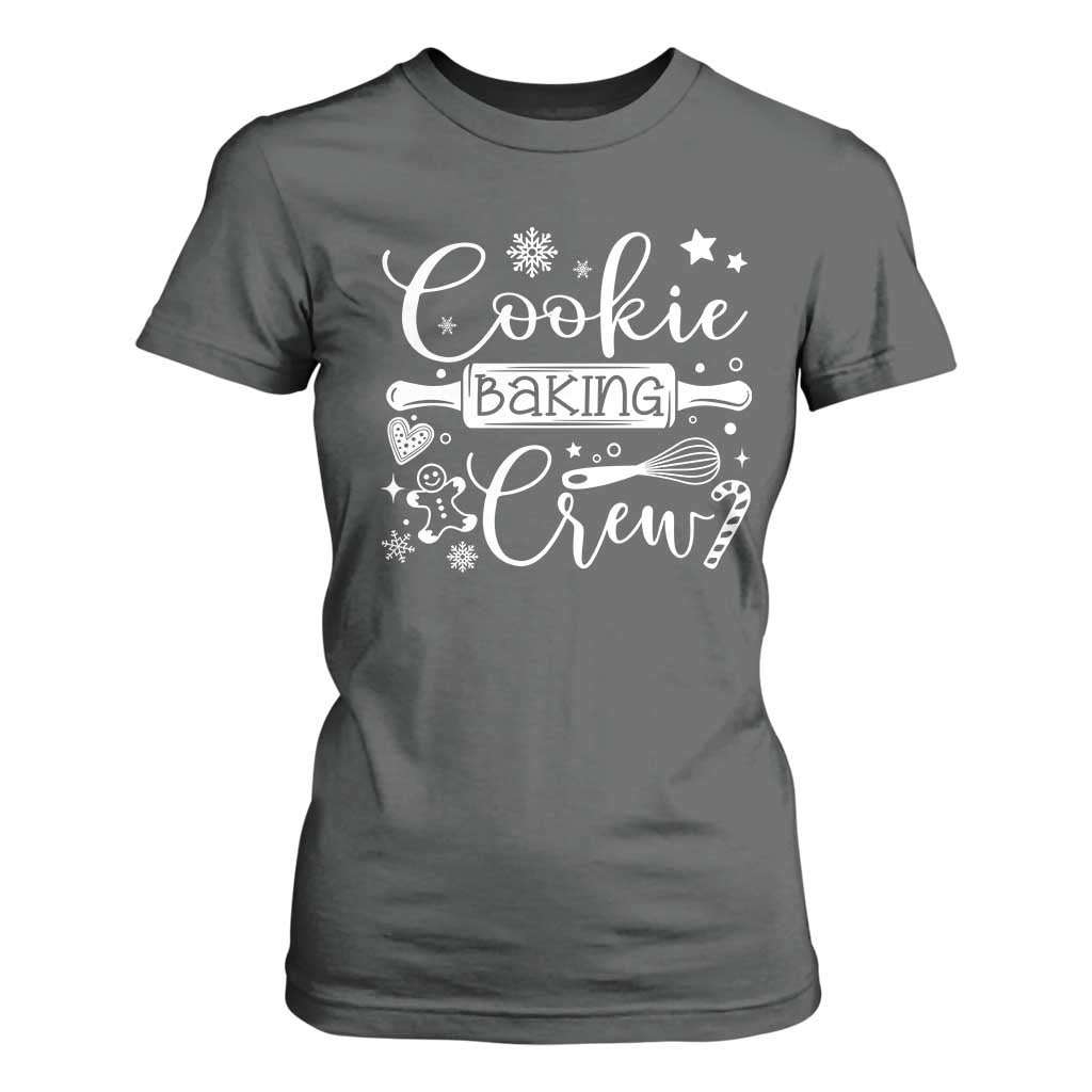 Family Baking Team T Shirt For Women Funny Cookie Christmas Cookie Baking Crew TS10 Dark Heather Print Your Wear