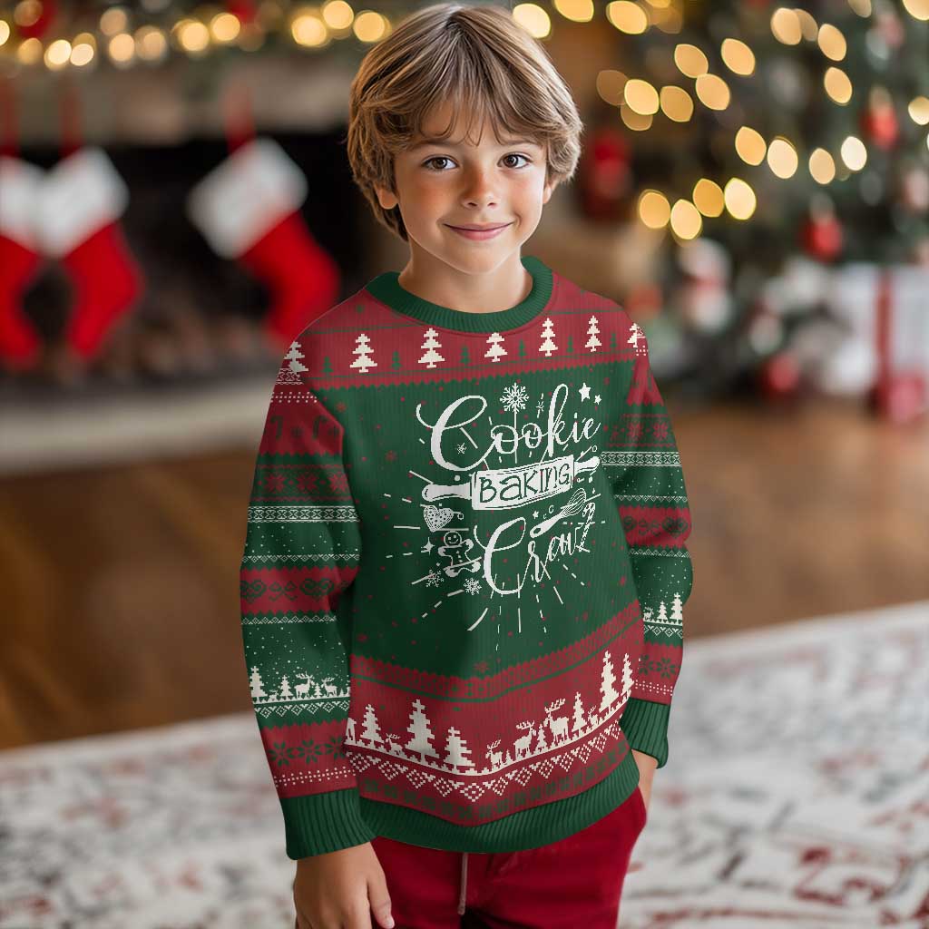 Family Baking Team Knit Sweatshirt Funny Cookie Christmas Cookie Baking Crew TS10 Christmas Print Your Wear