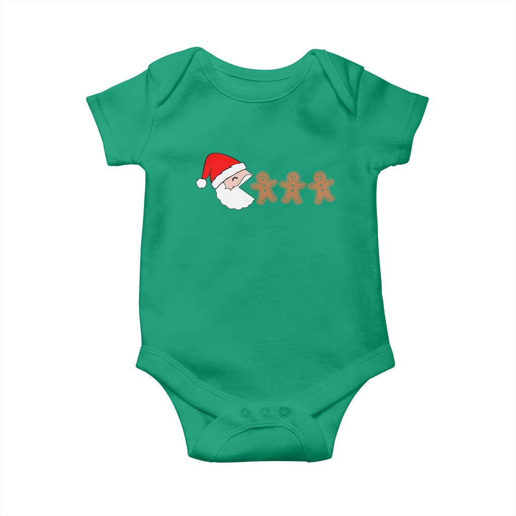 Funny Christmas Baby Onesie Santa Eating Gingerbread Men Gamer Men Women Kids TS10 Irish Green Print Your Wear