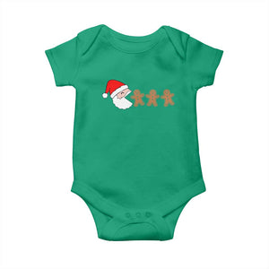 Funny Christmas Baby Onesie Santa Eating Gingerbread Men Gamer Men Women Kids TS10 Irish Green Print Your Wear