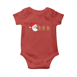 Funny Christmas Baby Onesie Santa Eating Gingerbread Men Gamer Men Women Kids TS10 Red Print Your Wear