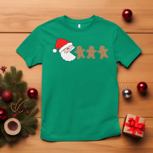 Funny Christmas T Shirt Santa Eating Gingerbread Men Gamer Men Women Kids TS10 Irish Green Print Your Wear