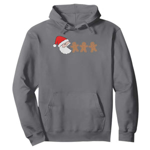 Funny Christmas Hoodie Santa Eating Gingerbread Men Gamer Men Women Kids TS10 Charcoal Print Your Wear