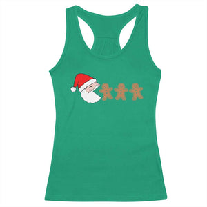 Funny Christmas Racerback Tank Top Santa Eating Gingerbread Men Gamer Men Women Kids TS10 Irish Green Print Your Wear
