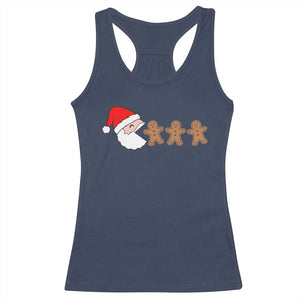 Funny Christmas Racerback Tank Top Santa Eating Gingerbread Men Gamer Men Women Kids TS10 Navy Print Your Wear