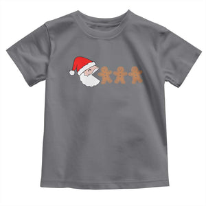 Funny Christmas Toddler T Shirt Santa Eating Gingerbread Men Gamer Men Women Kids TS10 Charcoal Print Your Wear