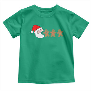 Funny Christmas Toddler T Shirt Santa Eating Gingerbread Men Gamer Men Women Kids TS10 Irish Green Print Your Wear