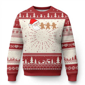 Funny Ugly Christmas Sweater Santa Eating Gingerbread Men Gamer Men Women Kids TS10 Red Print Your Wear