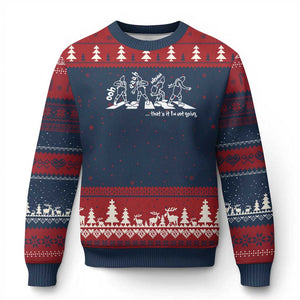 Funny Xmas Grin Ugly Christmas Sweater Thats It Im Not Going TS10 Navy Red Print Your Wear