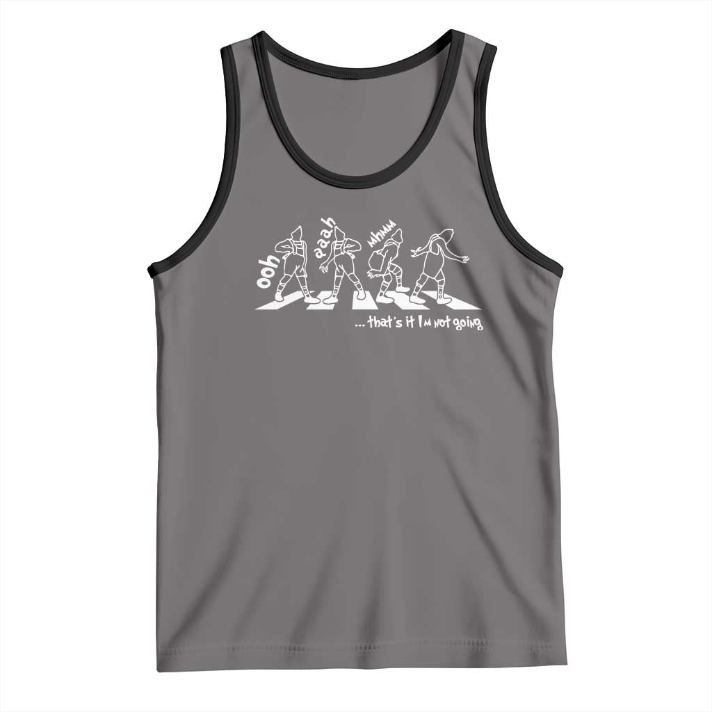 Funny Christmas Grin Tank Top Thats It Im Not Going TS10 Deep Heather Black Print Your Wear