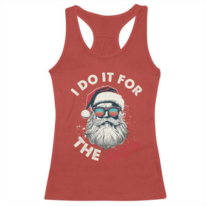 Funny Christmas Racerback Tank Top Santa I Do It For The Ho's TS10 Red Print Your Wear