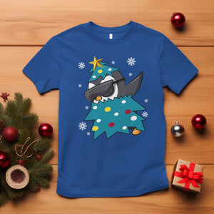 Christmas Penguin T Shirt Funny Animals Xmas Tree Lights Boys Kids TS10 Royal Blue Print Your Wear