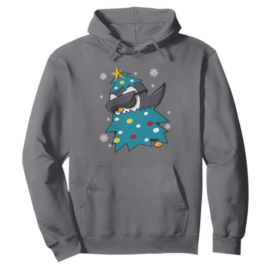 Christmas Penguin Hoodie Funny Animals Xmas Tree Lights Boys Kids TS10 Charcoal Print Your Wear