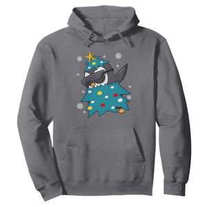 Christmas Penguin Hoodie Funny Animals Xmas Tree Lights Boys Kids TS10 Charcoal Print Your Wear