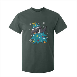 Christmas Penguin T Shirt For Kid Funny Animals Xmas Tree Lights Boys Kids TS10 Dark Forest Green Print Your Wear