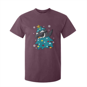 Christmas Penguin T Shirt For Kid Funny Animals Xmas Tree Lights Boys Kids TS10 Maroon Print Your Wear