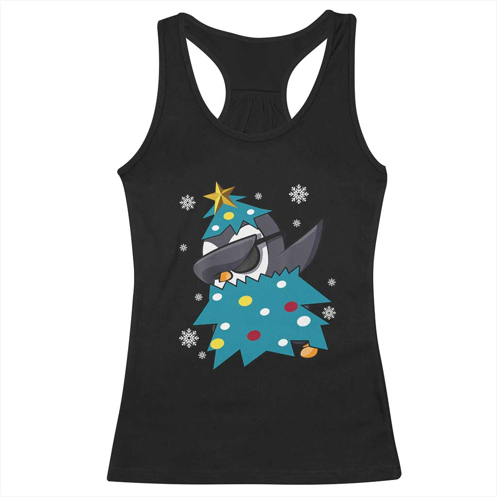 Christmas Penguin Racerback Tank Top Funny Animals Xmas Tree Lights Boys Kids TS10 Black Print Your Wear