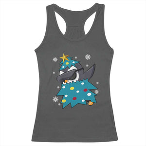 Christmas Penguin Racerback Tank Top Funny Animals Xmas Tree Lights Boys Kids TS10 Dark Heather Print Your Wear