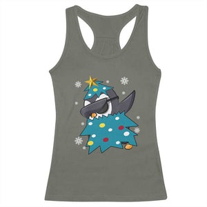 Christmas Penguin Racerback Tank Top Funny Animals Xmas Tree Lights Boys Kids TS10 Military Green Print Your Wear