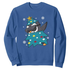 Christmas Penguin Sweatshirt Funny Animals Xmas Tree Lights Boys Kids TS10 Royal Blue Print Your Wear
