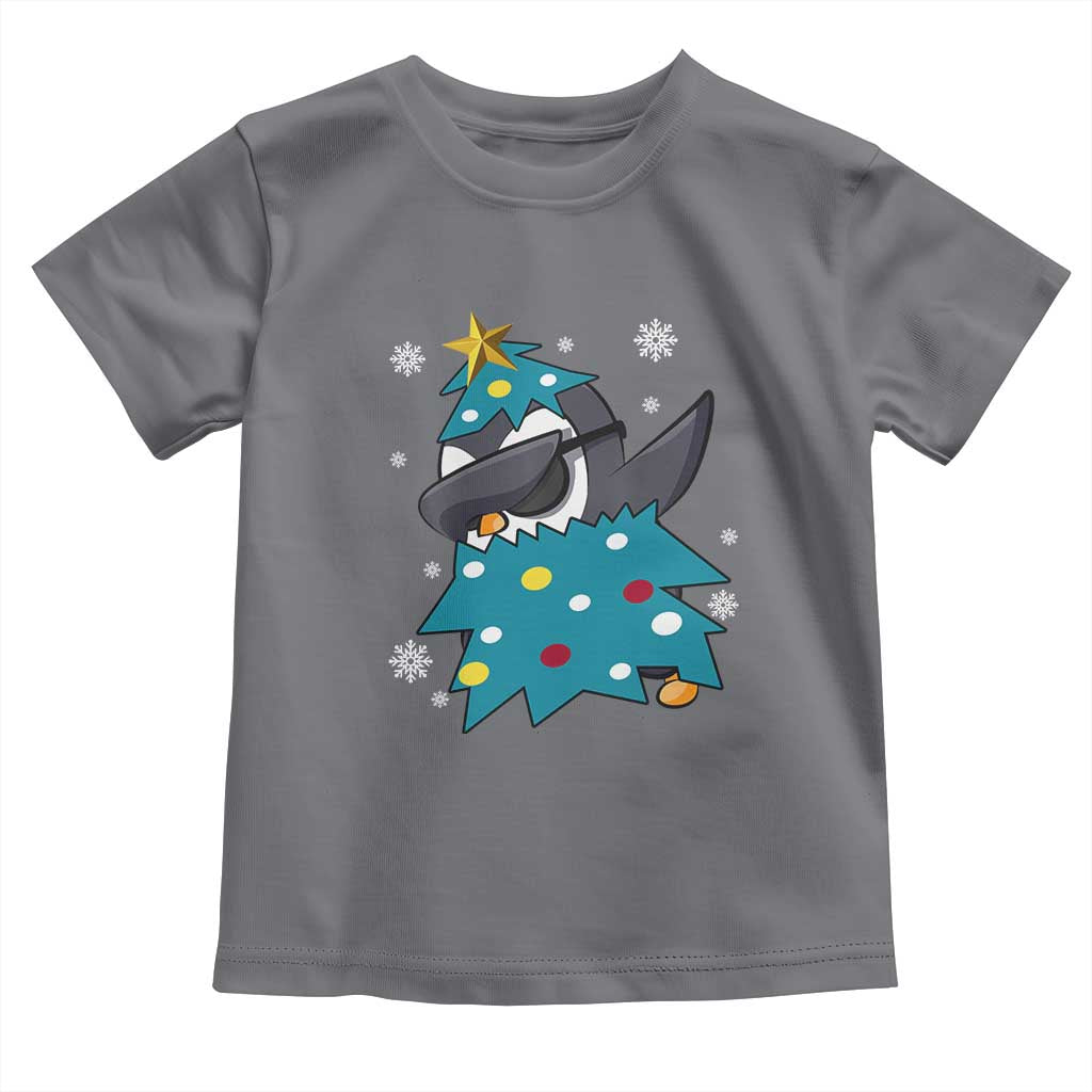 Christmas Penguin Toddler T Shirt Funny Animals Xmas Tree Lights Boys Kids TS10 Charcoal Print Your Wear