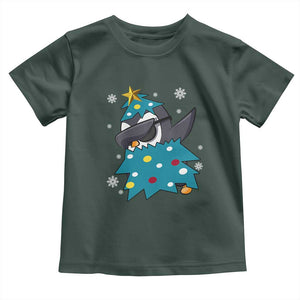 Christmas Penguin Toddler T Shirt Funny Animals Xmas Tree Lights Boys Kids TS10 Dark Forest Green Print Your Wear
