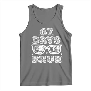 Bruh 67 Days of School Tank Top Funny Six Seven 6 7 Teen Gen Z Alpha Meme Teacher TS10 Black Heather Print Your Wear