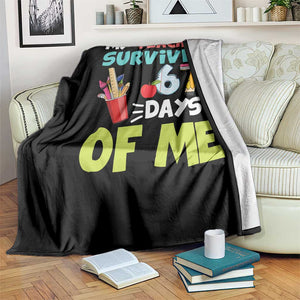 My Teacher Survived 67 Days Of Me Throw Blanket Funny Six Seven Teen Gen Z Alpha Meme TS10 Print Your Wear