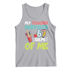 My Teacher Survived 67 Days Of Me Tank Top Funny Six Seven Teen Gen Z Alpha Meme TS10 Athletic Heather Print Your Wear