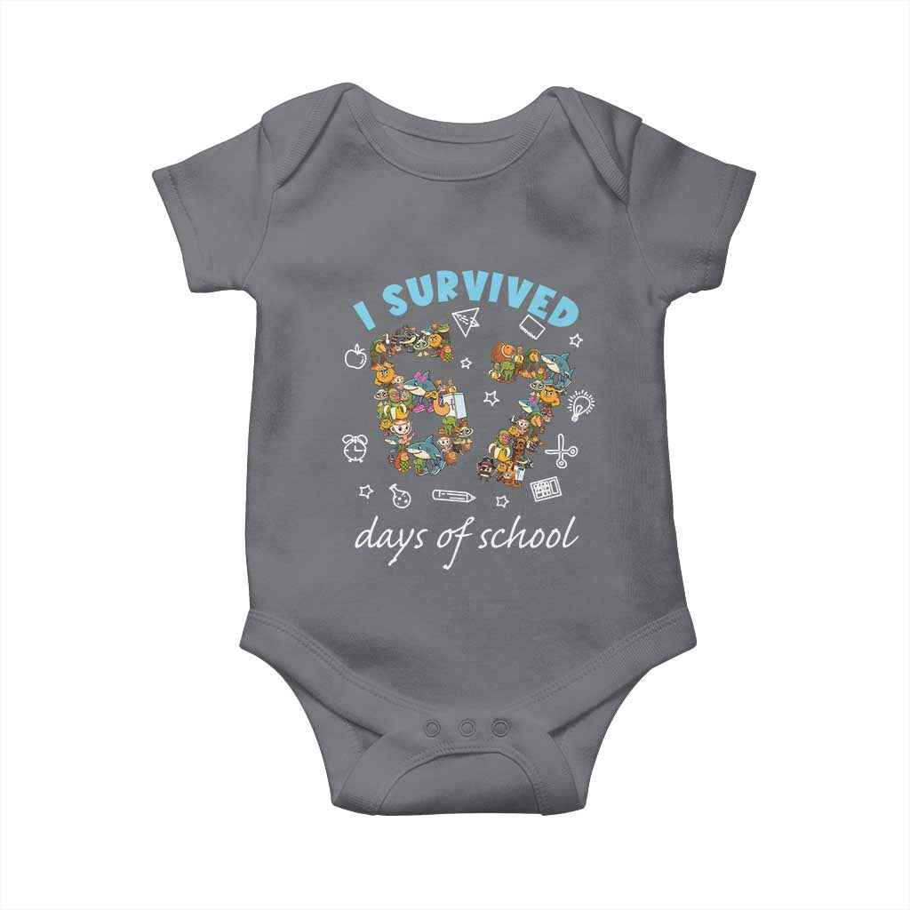 I Survived 67 Days of School Funny Six Seven Italian Brainrot Baby Onesie TS10 Charcoal Print Your Wear