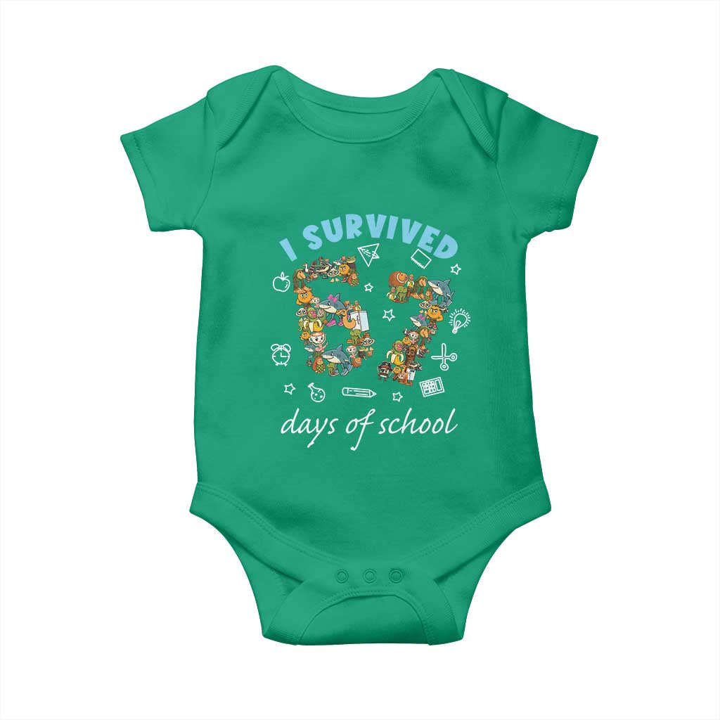 I Survived 67 Days of School Funny Six Seven Italian Brainrot Baby Onesie TS10 Irish Green Print Your Wear